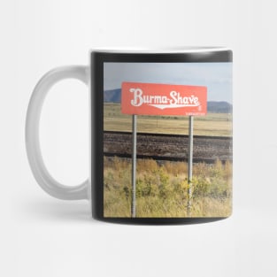 Old Burma Shave sign along Route 66 Mug